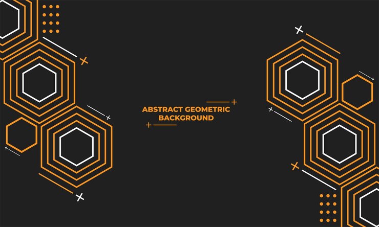 Vector fondo geométrico hexagonal abstracto