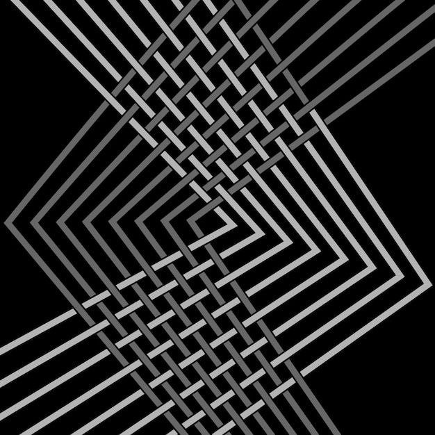 Fondo geométrico de líneas entrelazadas Estilo plano para cartel de portada y diseño creativo