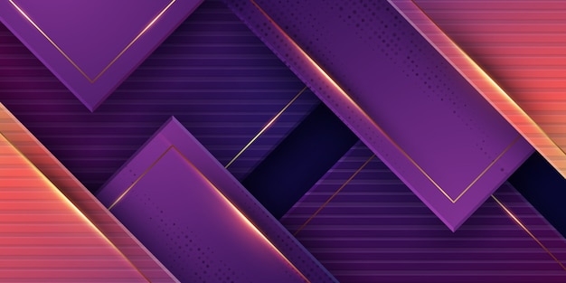 Fondo geométrico de lujo con color púrpura.