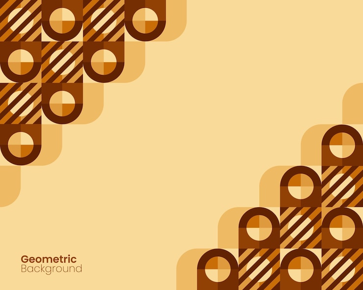 Vector fondo geométrico marrón simple