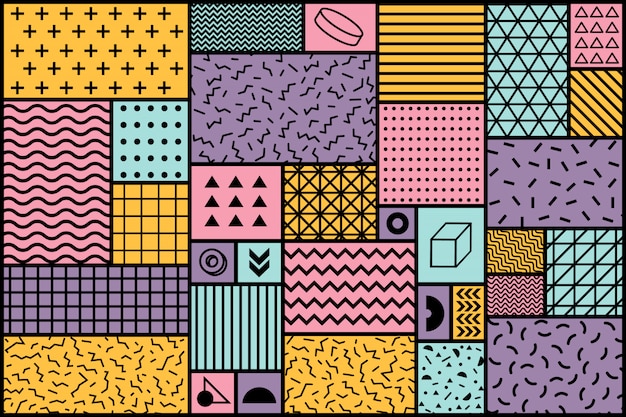 Fondo geométrico de Memphis