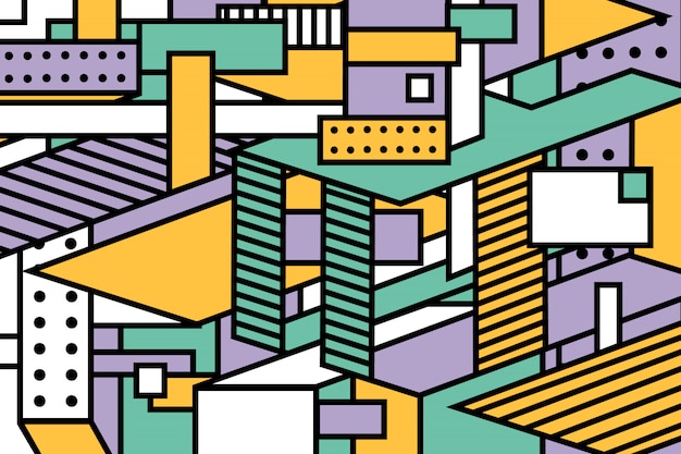 Fondo geométrico de Memphis