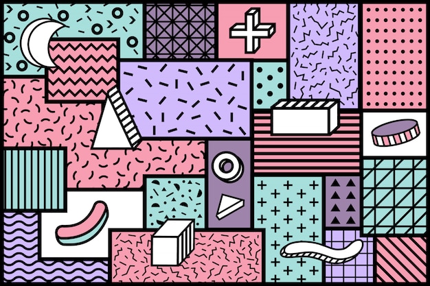 Fondo geométrico de Memphis