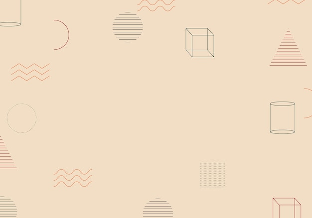 Fondo geométrico minimalista de memphis ilustración vectorial