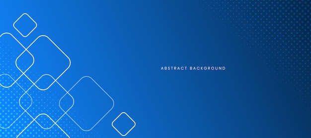 Fondo geométrico mínimo Composición de formas azules dinámicas con líneas blancas
