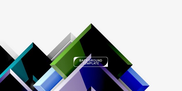 Fondo geométrico moderno brillante composición de flechas abstractas