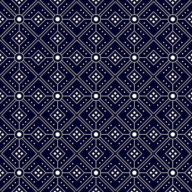 Fondo geométrico moderno de patrones sin fisuras. Papel pintado clásico de batik.