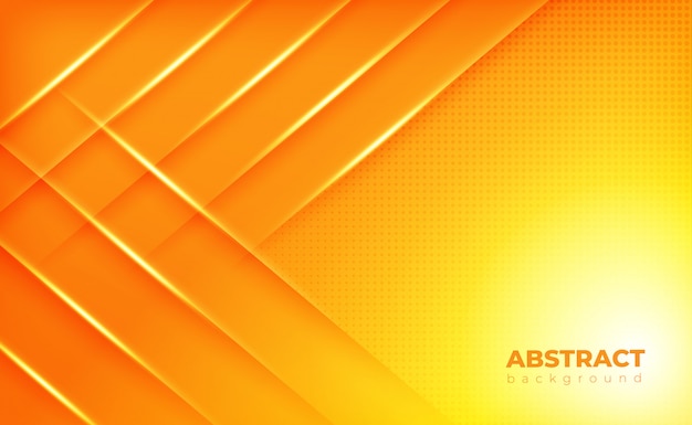Fondo geométrico naranja con luz y trama de semitonos