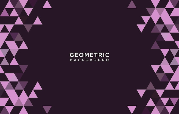 Fondo geométrico negro abstracto con formas triangulares coloridas
