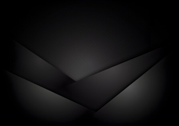 Fondo geométrico negro abstracto