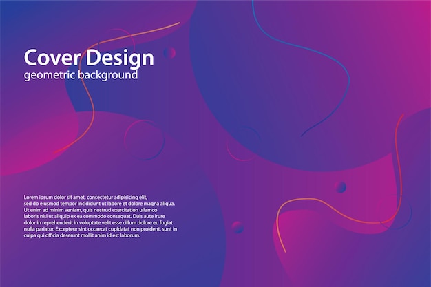 Fondo geométrico ondulado Composición de forma de degradado de moda Vector Eps10