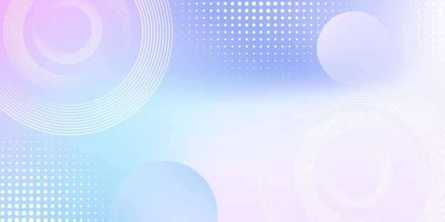 Fondo geométrico pastel abstracto con círculos de medio tono