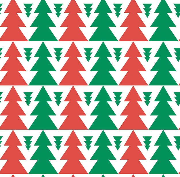 Fondo geométrico del patrón del árbol de Navidad para el diseño del papel de regalo
