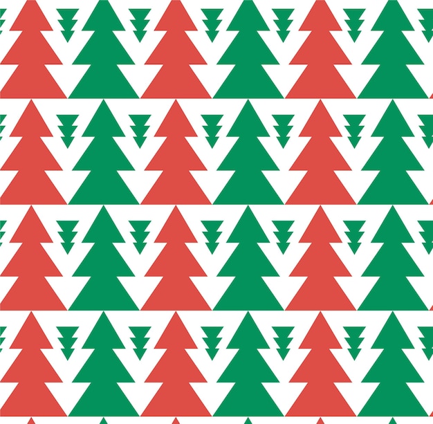 Fondo geométrico del patrón del árbol de navidad para el diseño del papel de regalo