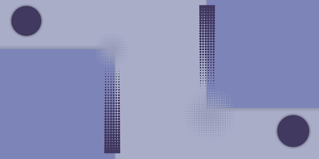 Fondo geométrico púrpura creativo con cuadrados, círculos y puntos Archivo vectorial