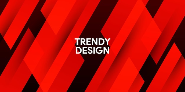 Fondo geométrico rojo fluido dinámico con fondo degradado colorido
