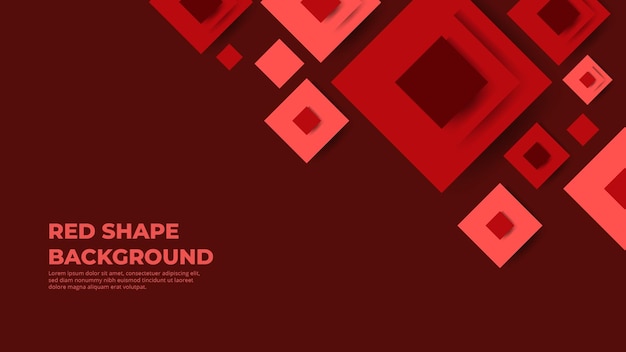 Fondo geométrico rojo fluido dinámico con fondo degradado colorido
