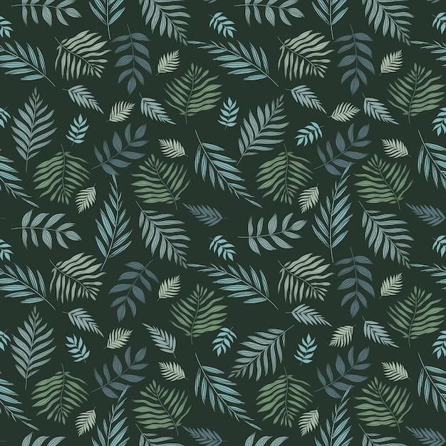 Fondo geométrico de la selva sin costuras Una planta exótica Patrón tropical deja un fondo floral vectorial sin costuras