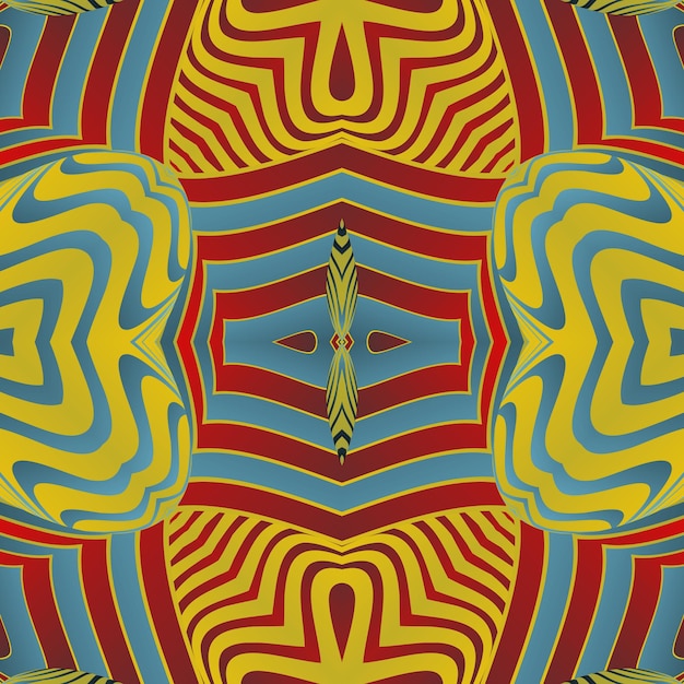 Fondo geométrico simétrico de patrón abstracto de vector transparente con elementos repetitivos
