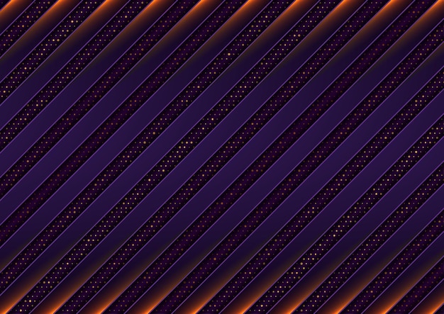 Fondo geométrico técnico abstracto de color violeta oscuro y dorado