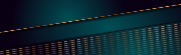 Fondo geométrico de tecnología abstracta azul oscuro y dorado