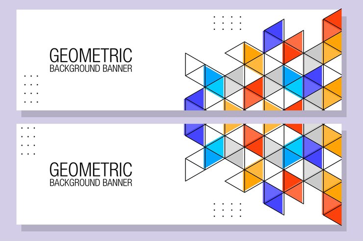 Vector fondo geométrico con triángulos plantilla vectorial eps 10