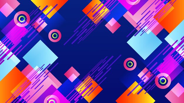 Fondo geométrico vectorial de colores con gradientes