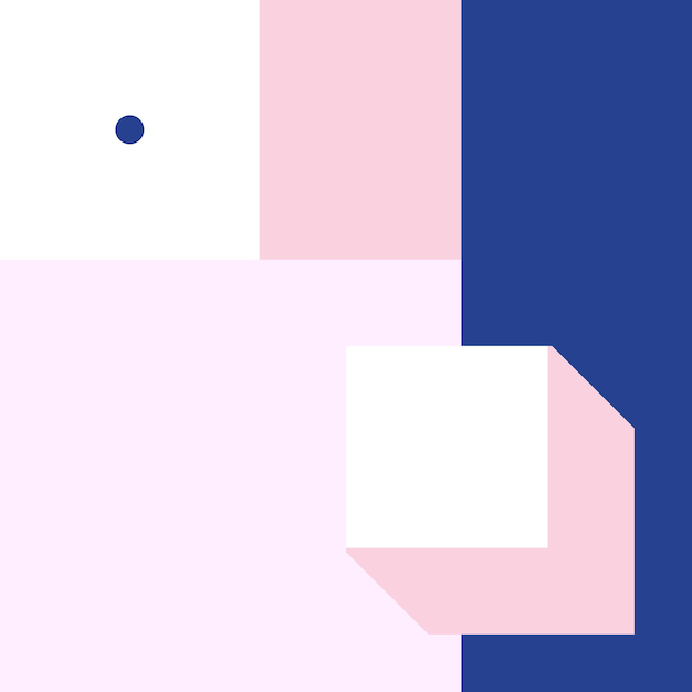 Fondo geométrico vectorial en estilo de diseño de materiales patrón colorido minimalista simple universal basado en formas de cuadrícula y líneas clave obra de arte para negocios presentación web cubierta tela indigo pink