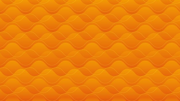 fondo geométrico y vectorial de ondas con color naranja