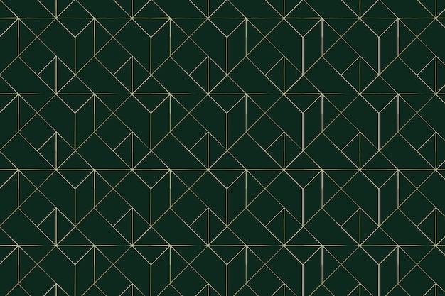 Fondo geométrico verde oscuro moderno con elementos de línea simples Fondo creativo