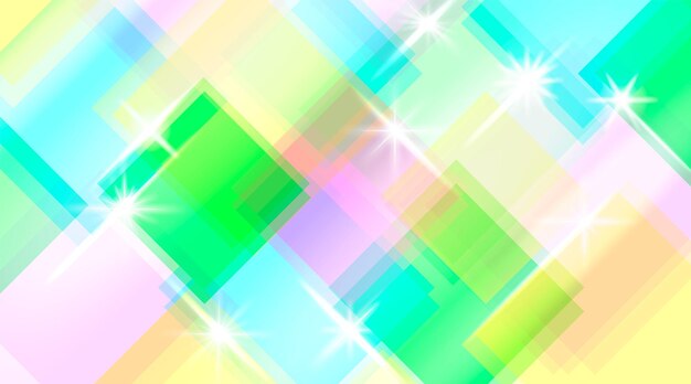 Un fondo geométrico visualmente llamativo y abstracto de colores con chispas y vibración