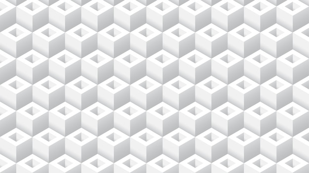 Fondo geomterico cubo blanco limpio