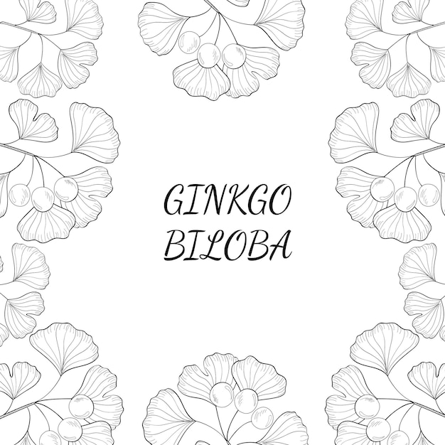 Vector fondo de ginkgo biloba 1