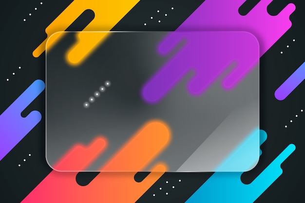 Fondo de glassmorphism en gradiente