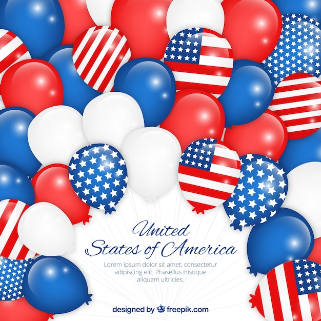 Fondo de globos americanos