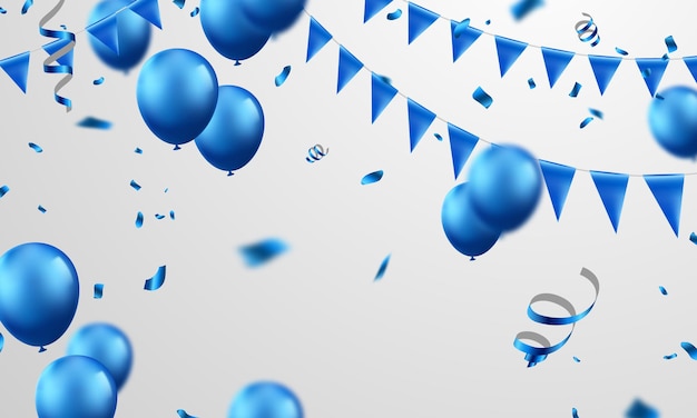 Fondo de globos de color azul.