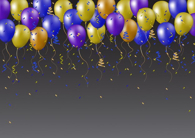 Fondo de globos de cumpleaños