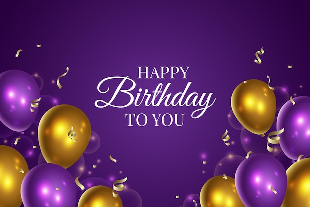 Fondo globos feliz cumpleaños