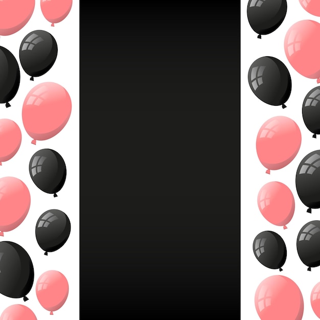 Fondo con globos de helio planos