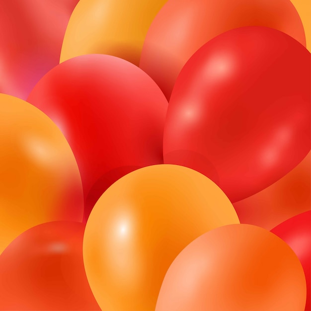 Fondo de globos naranjas