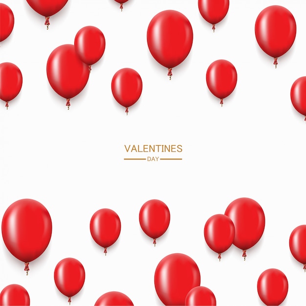 Fondo de globos rojos