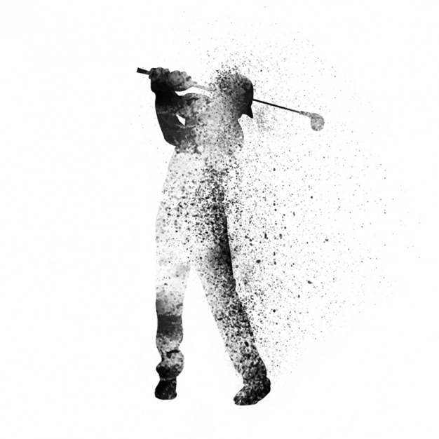 Vector fondo de golfista en estilo abstracto