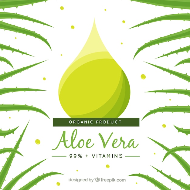 Fondo de gota de aloe vera