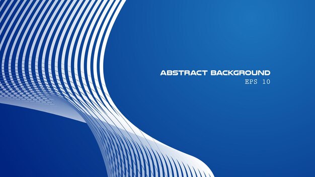 Fondo de gradiente abstracto azul con línea curva para el fondo o la presentación