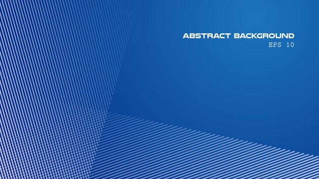 Fondo de gradiente abstracto azul con línea de rayas para el fondo o la presentación