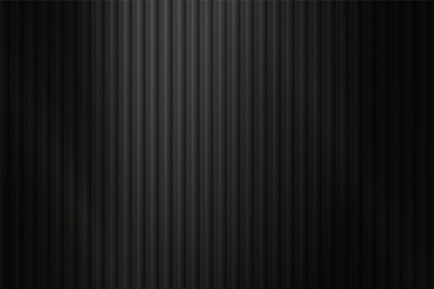 Fondo de gradiente abstracto con efecto de vidrio ribado de moda Panel ranurado de caña acrílica negra