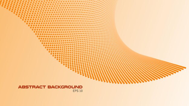 Fondo de gradiente abstracto naranja con patrón de polkadot para el fondo o la presentación