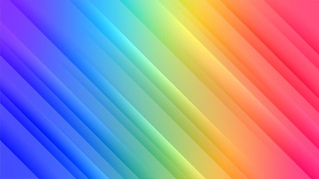 Fondo de gradiente de arco iris abstracto en colores brillantes Ilustración suave y colorida con línea de luz de movimiento de velocidad