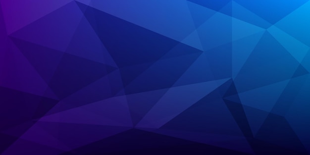fondo de gradiente azul y púrpura con patrón de polígono de línea triangular