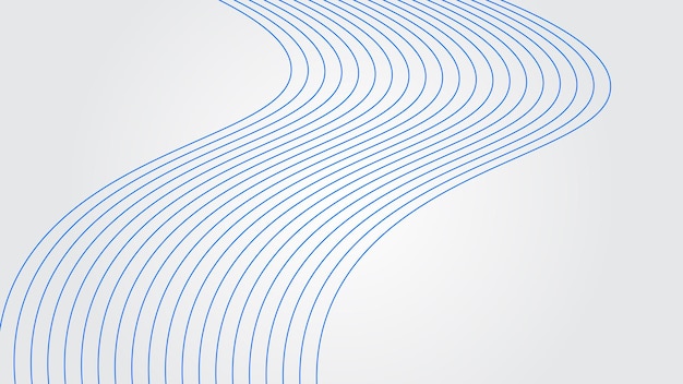 Fondo de gradiente blanco con línea de curva dinámica imagen vectorial de papel de pared para telón de fondo o presentación